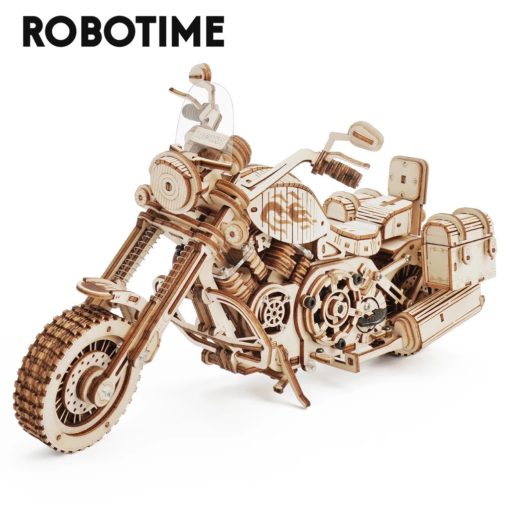 Wooden Motorcycle Puzzle Kit – 420-Piece Educational Toy for Kids