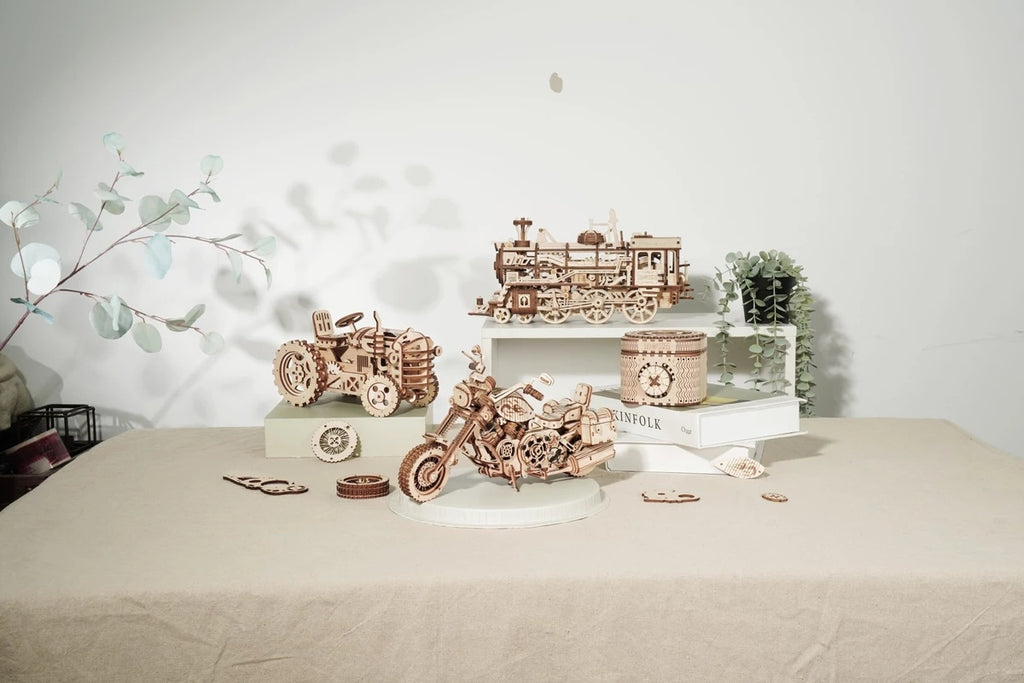 Wooden Motorcycle Puzzle Kit – 420-Piece Educational Toy for Kids