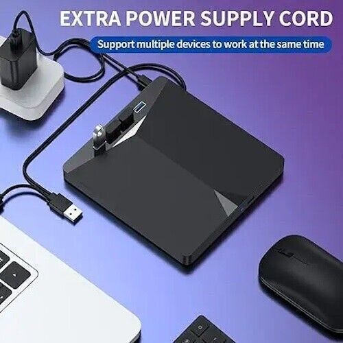 7in1 USB 3.0 External DVD/CD-RW Writer + 4 Port Hub & SD/TF Reader